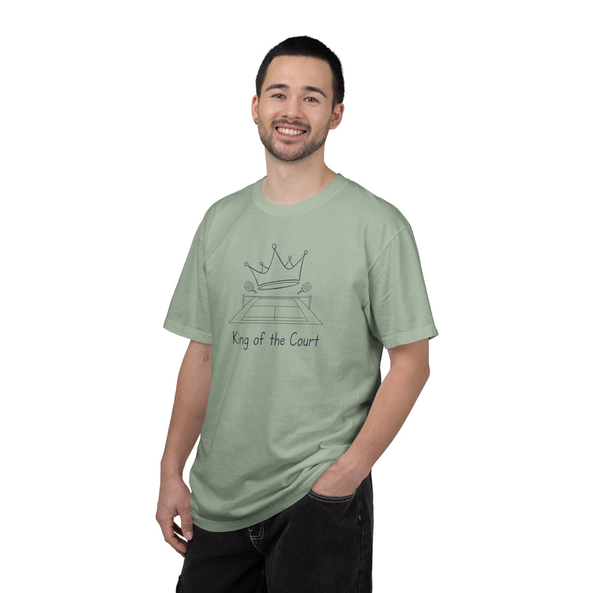 T-shirt, Racket Sports, King of the Court Sketch design, Cotton, Various Colours