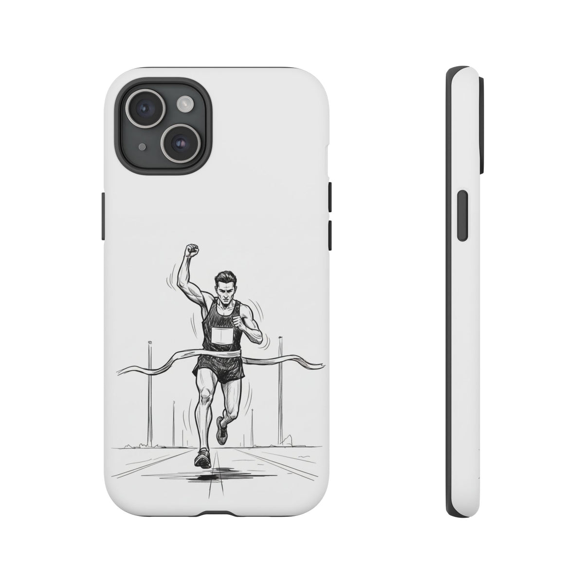 Phone Case, Running, finish line design, Tough Case