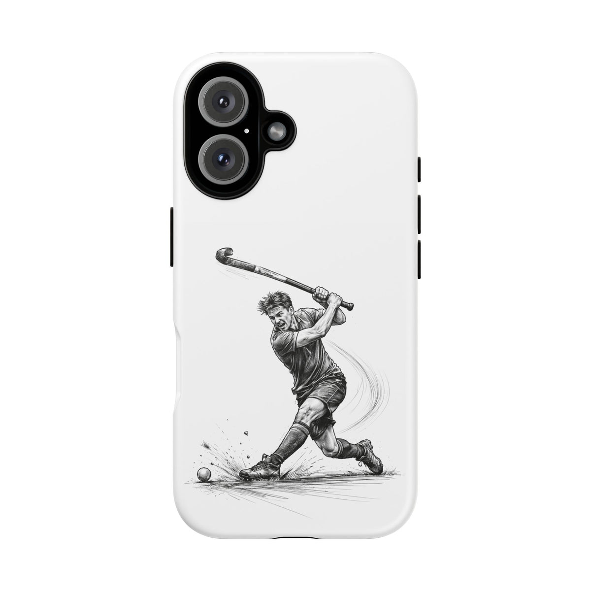Phone case, Male Hockey Player Tomahawk Sketch,  Tough case