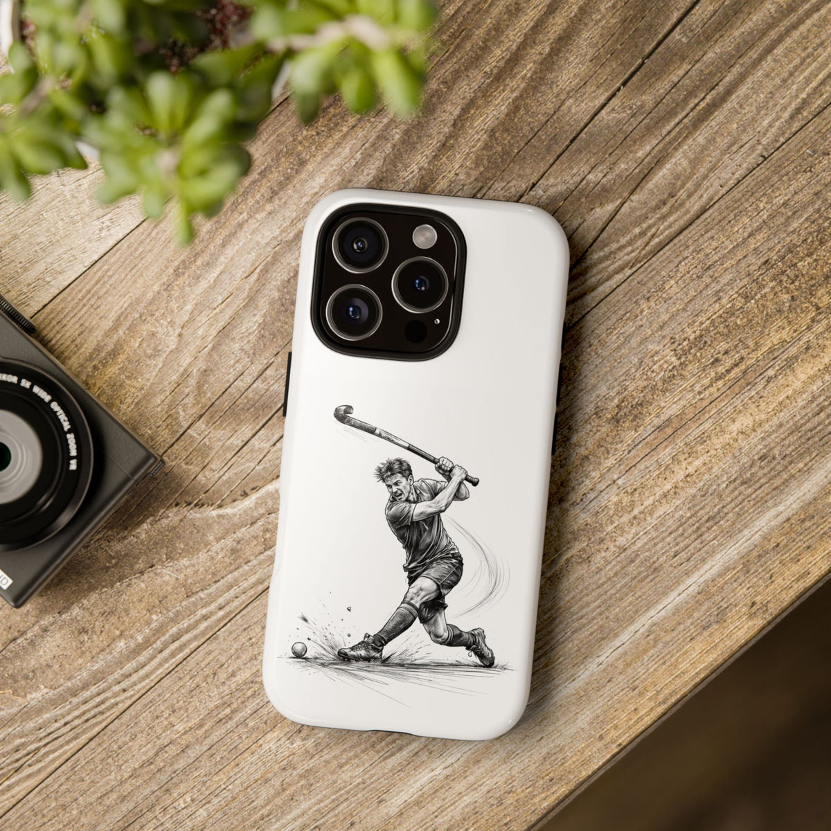 Phone case, Male Hockey Player Tomahawk Sketch,  Tough case
