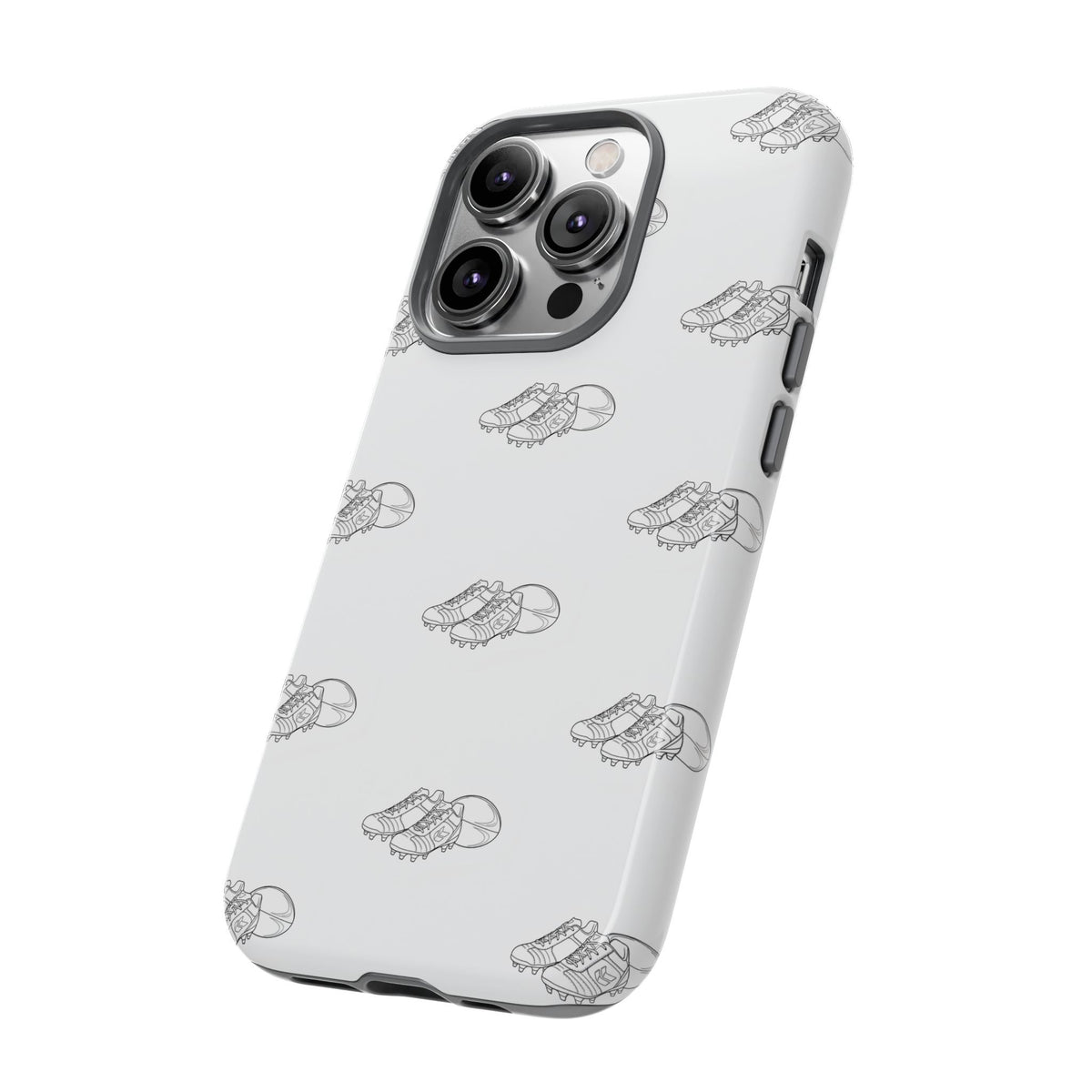 Phone Case Rugby Boots & Ball Repeat Pattern Tough Cases
