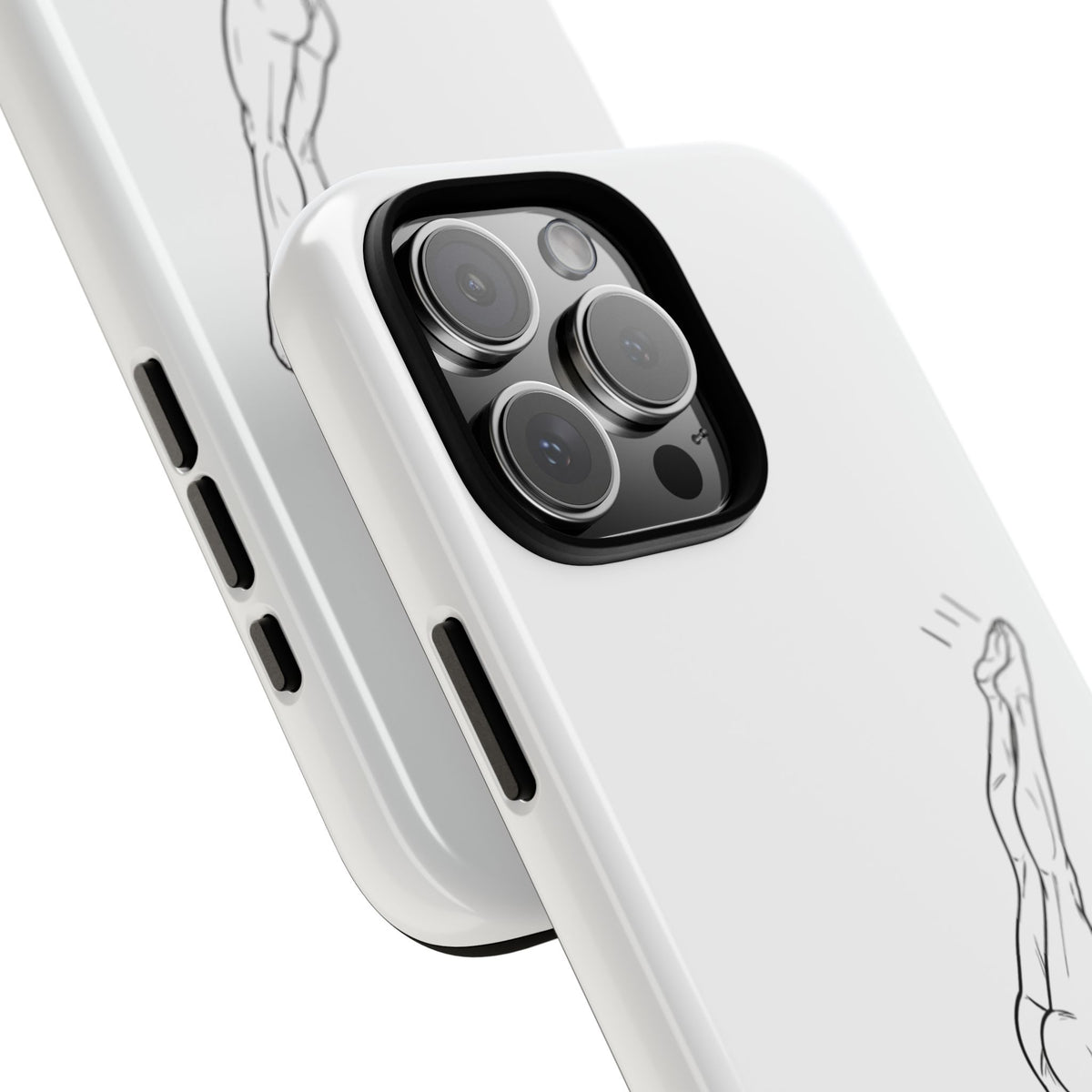 Phone Case, Platform Diver Minimalist Sketch, Tough Case