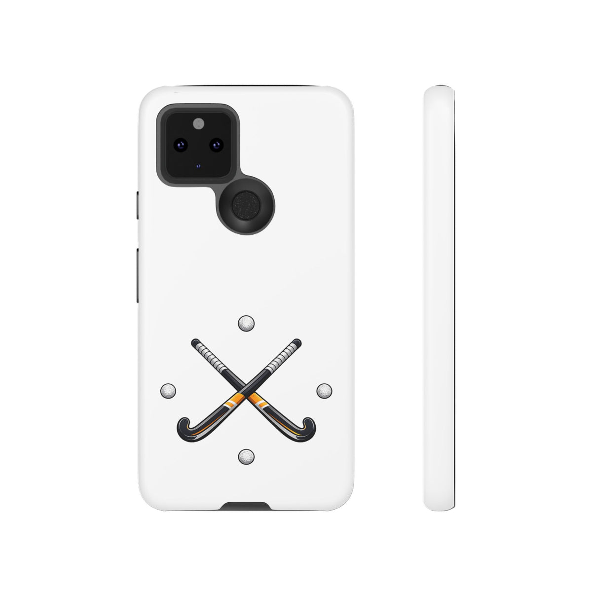 Phone Case, Hockey Crossed Sticks & Balls Design, tough Case