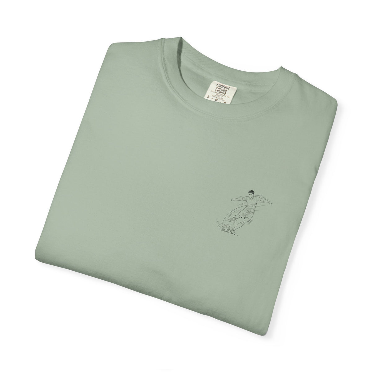 T-Shirt, Football Free Kick Striker Minimalist Sketch design, Cotton, Various Colours