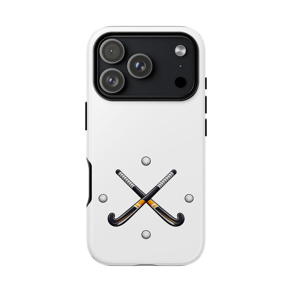 Phone Case, Hockey Crossed Sticks & Balls Design, tough Case