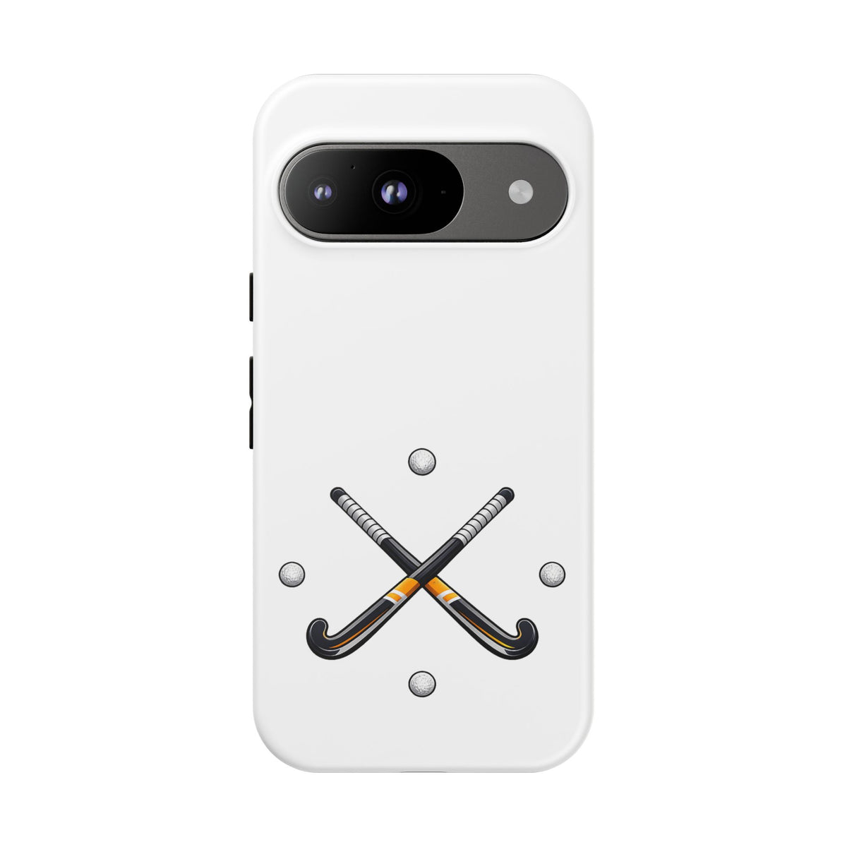 Phone Case, Hockey Crossed Sticks & Balls Design, tough Case