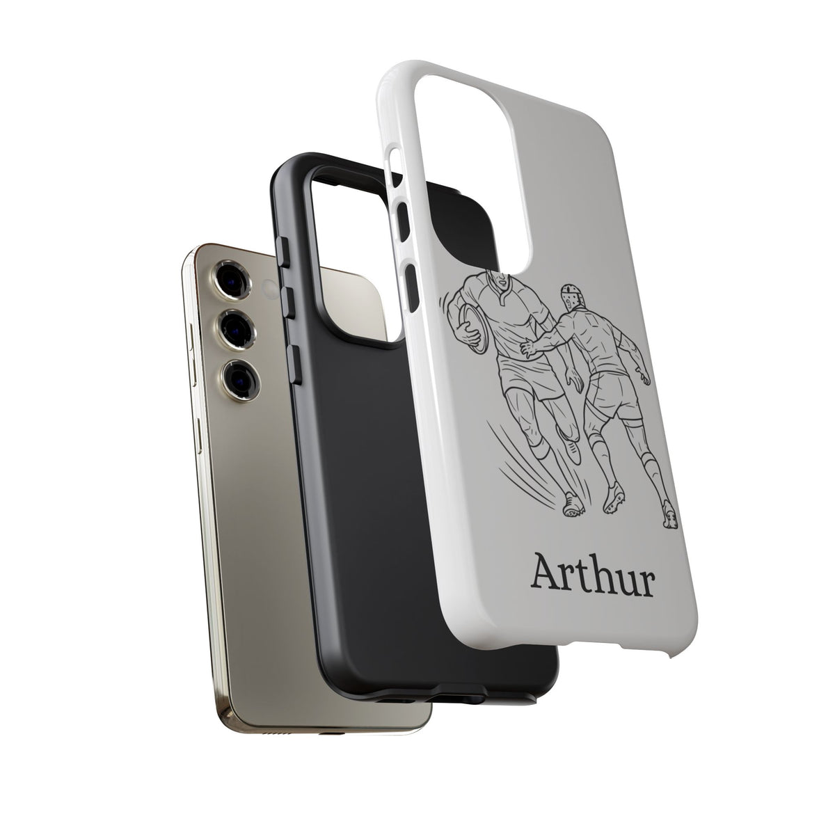 Personalised Phone Case, Rugby sidestep, Tough Case,  Custom Name