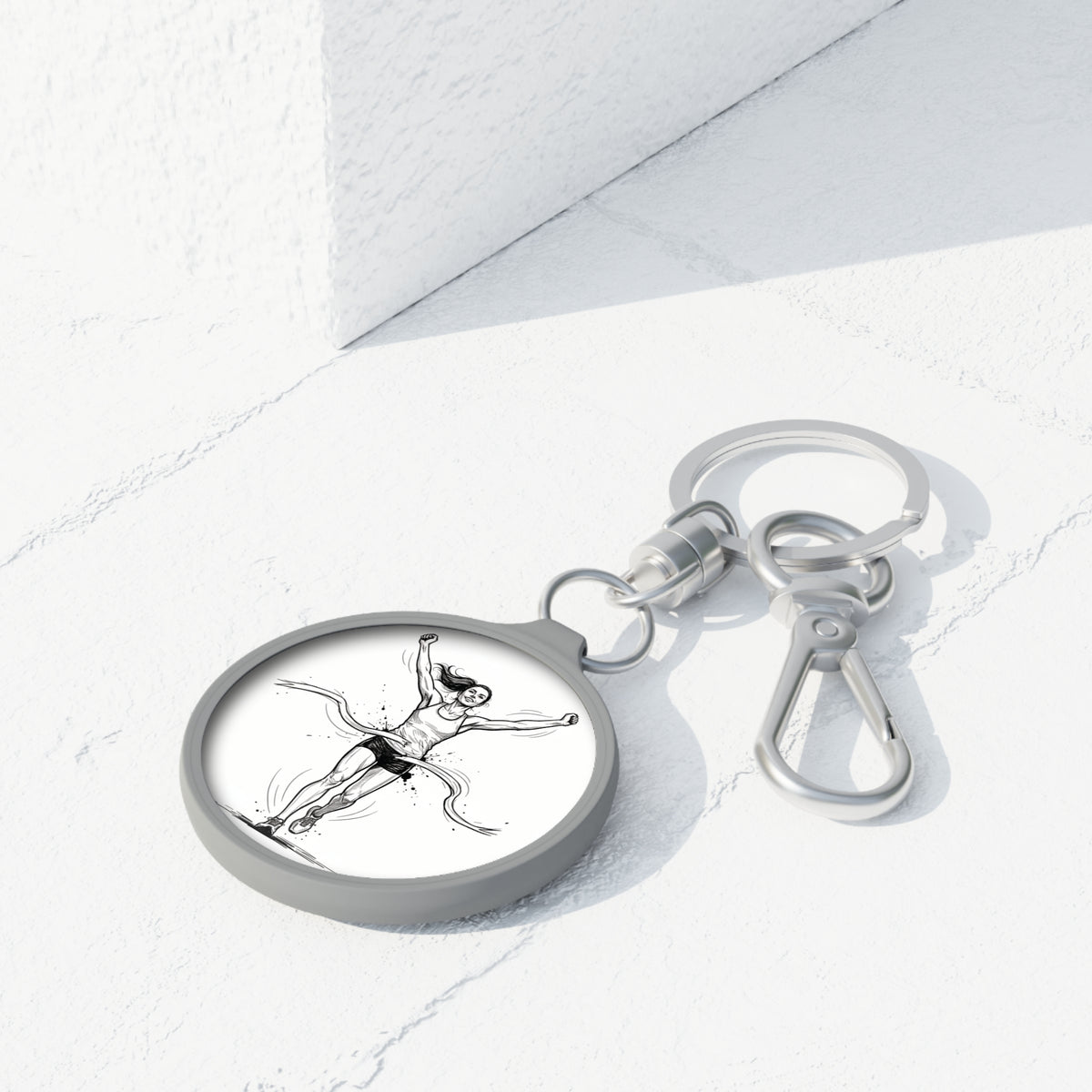 Keyring Bag Tag, Runner, Graphic design