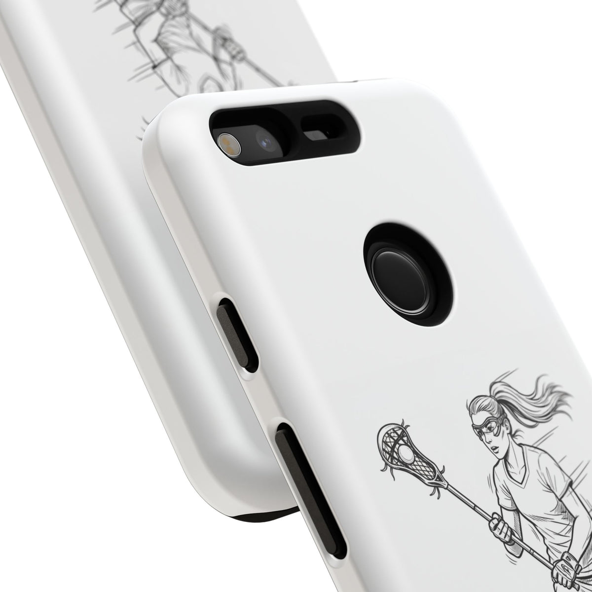 Phone Case, Lacrosse Player Sketch, Tough Case