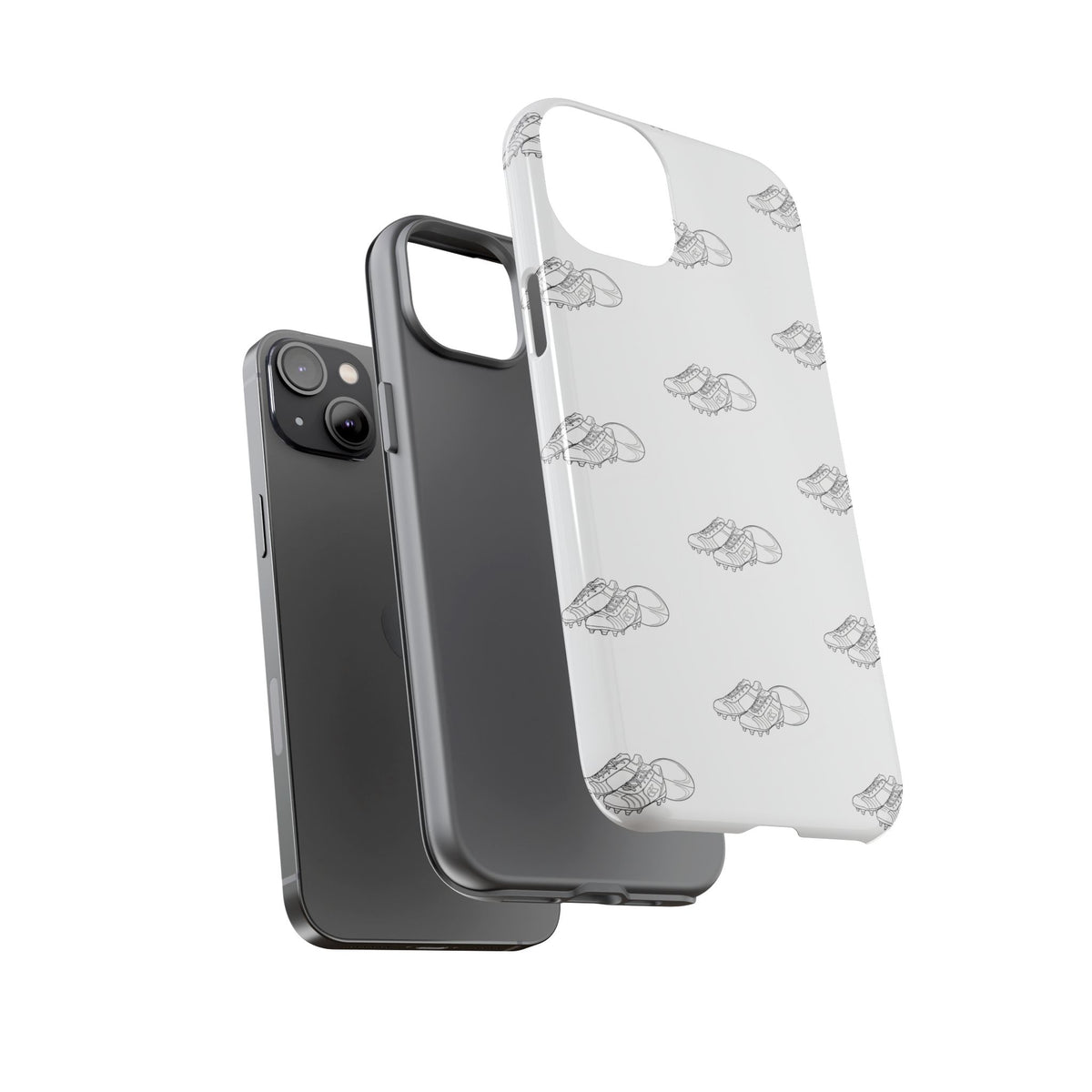Phone Case Rugby Boots & Ball Repeat Pattern Tough Cases