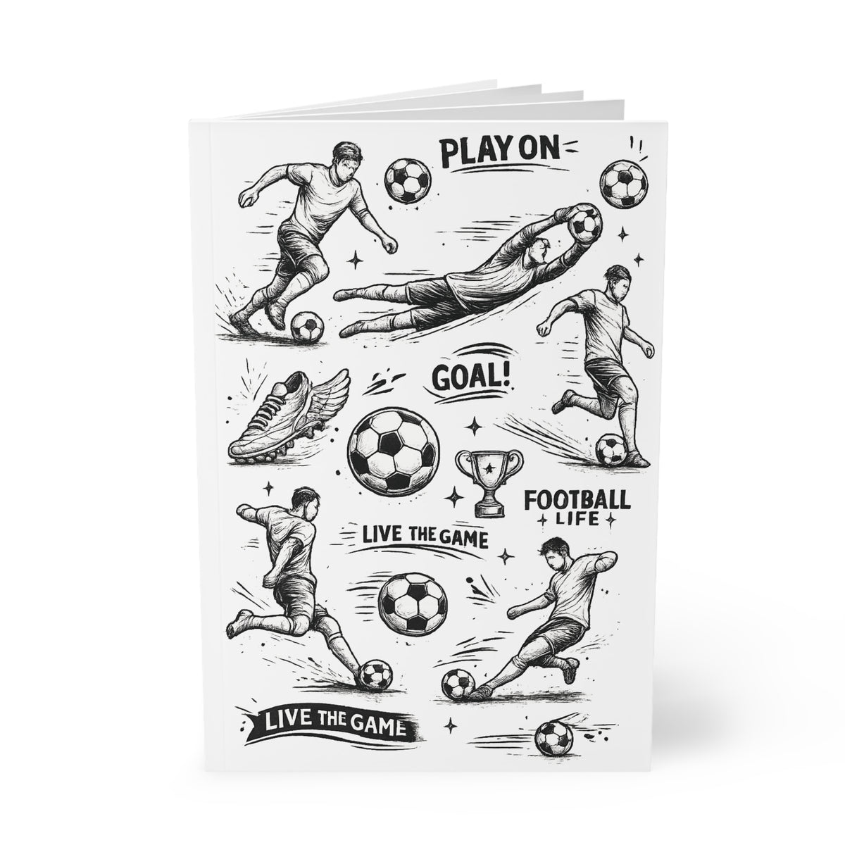 Notebook, Football Images design, A5, Softcover