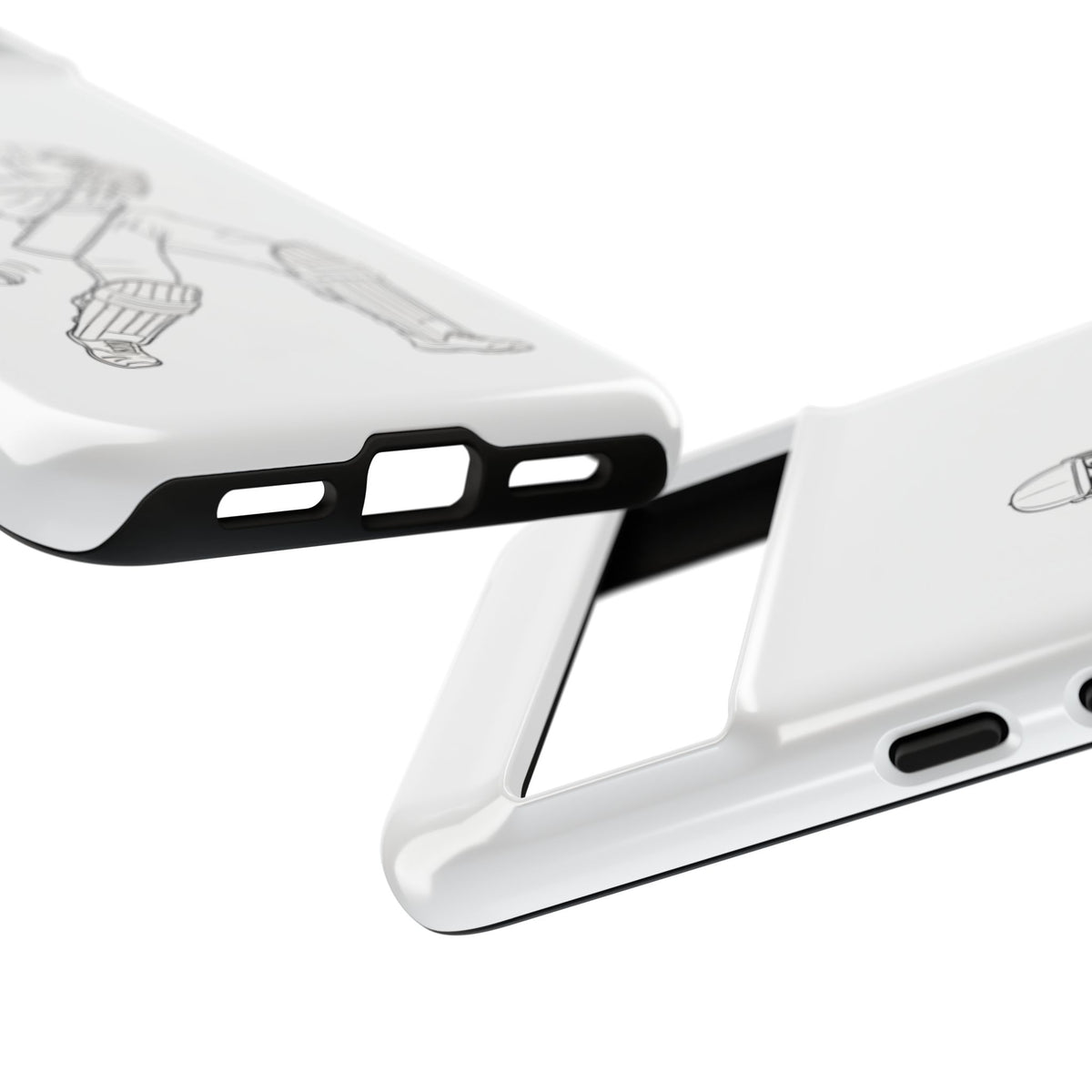 Phone Case, Cricket Batsman Sketch, Tough Case