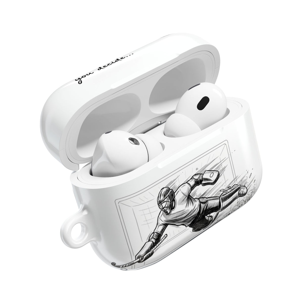 AirPods Case Protective Cover  - Hockey Goalie Design | Hero or Villain -  'You Decide'