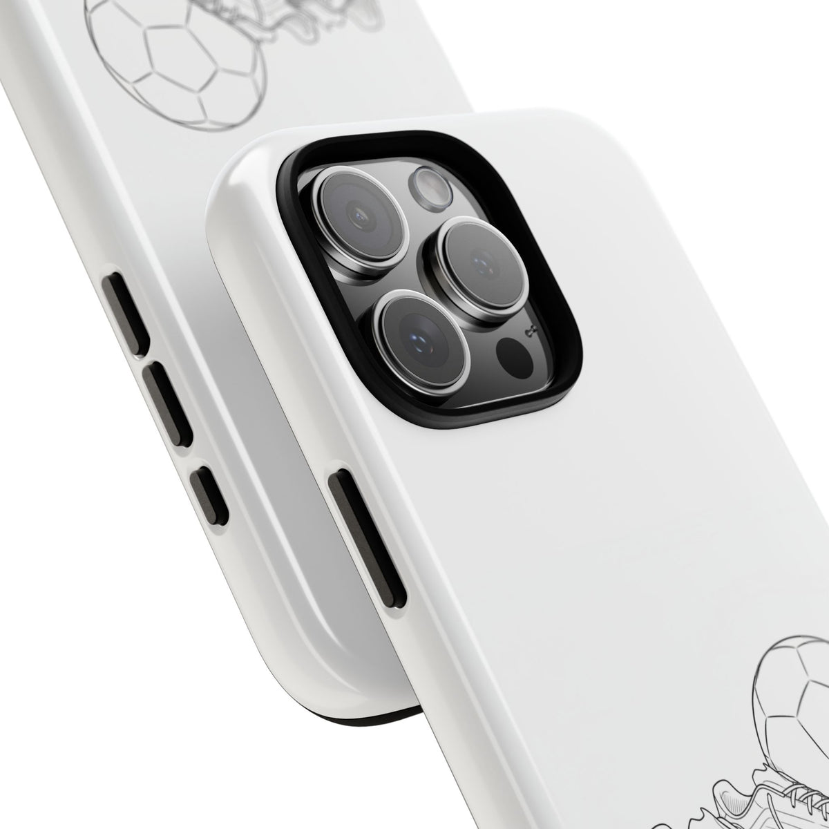 Phone Case, Football Boots & Ball Sketch , Tough Case