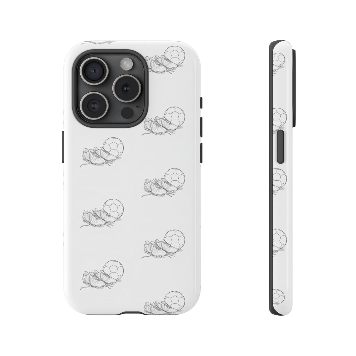 Phone Case, Football Boots & Ball Pattern, Tough Cases — Sports Phone Case