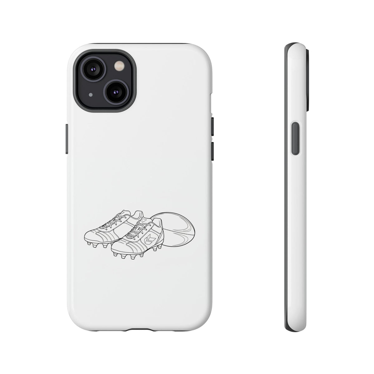 Phone Case, Rugby Ball & Boots Sketch, Tough Case