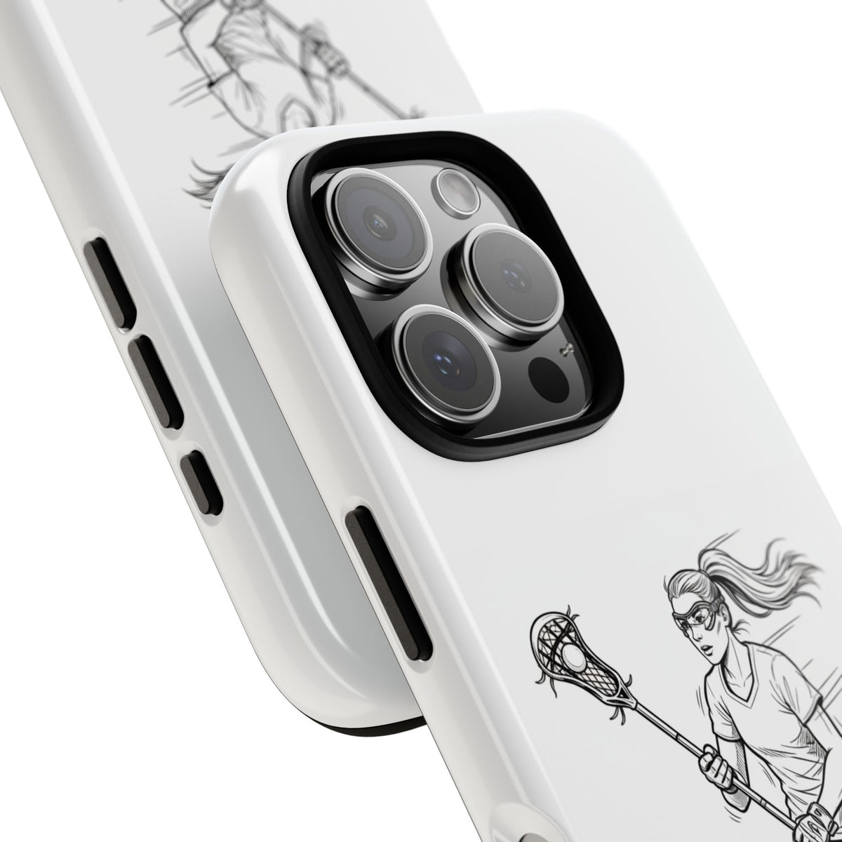 Phone Case, Lacrosse Player Sketch, Tough Case