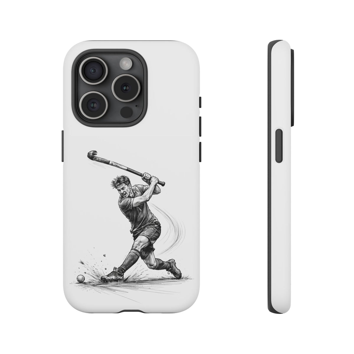 Phone case, Male Hockey Player Tomahawk Sketch,  Tough case