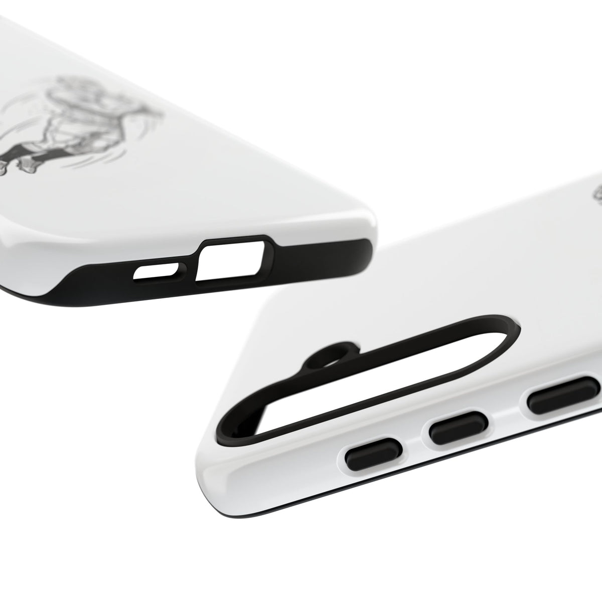 Phone Case, Rugby Try Swan Dive Minimalist Sketch design, Tough Case
