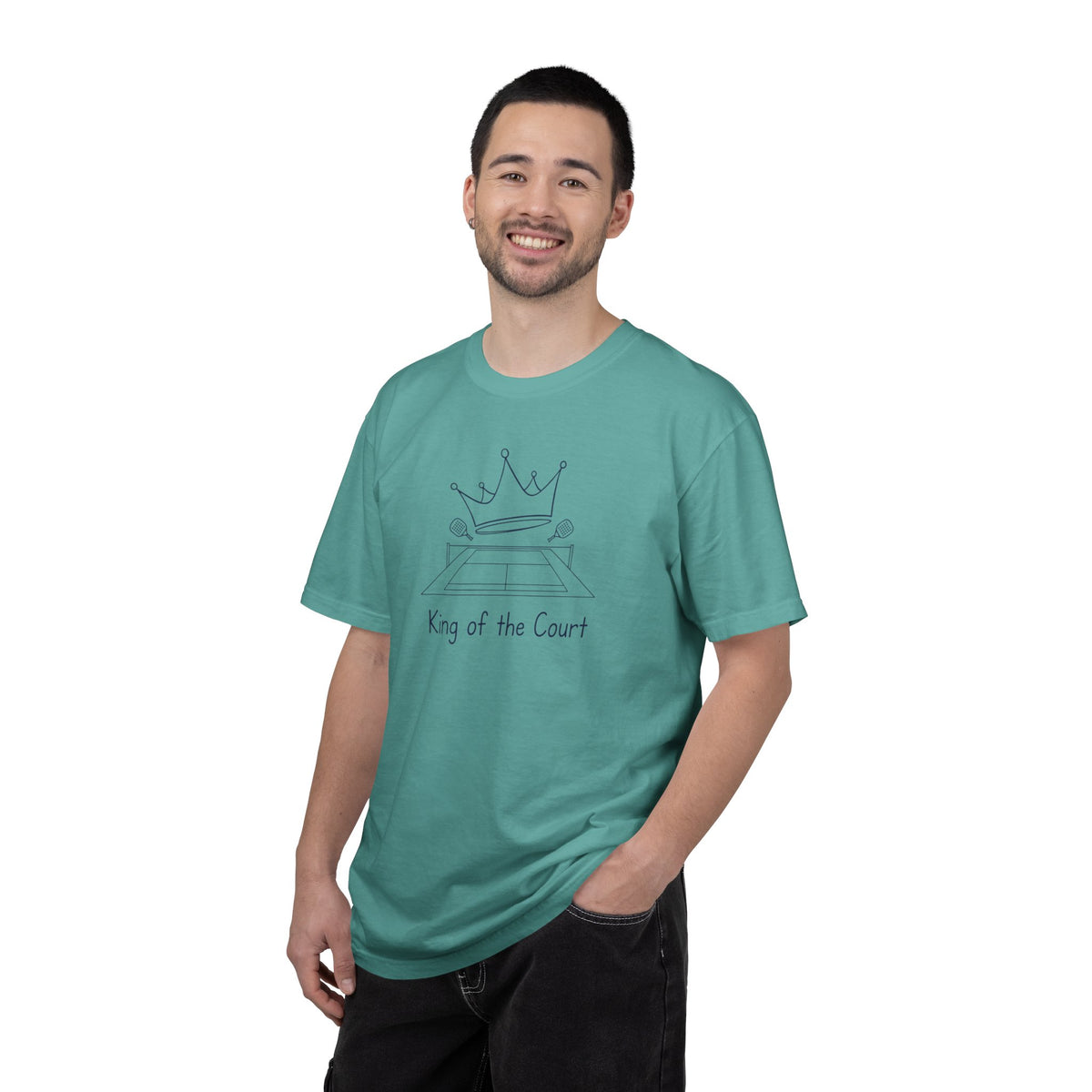 T-shirt, Racket Sports, King of the Court Sketch design, Cotton, Various Colours