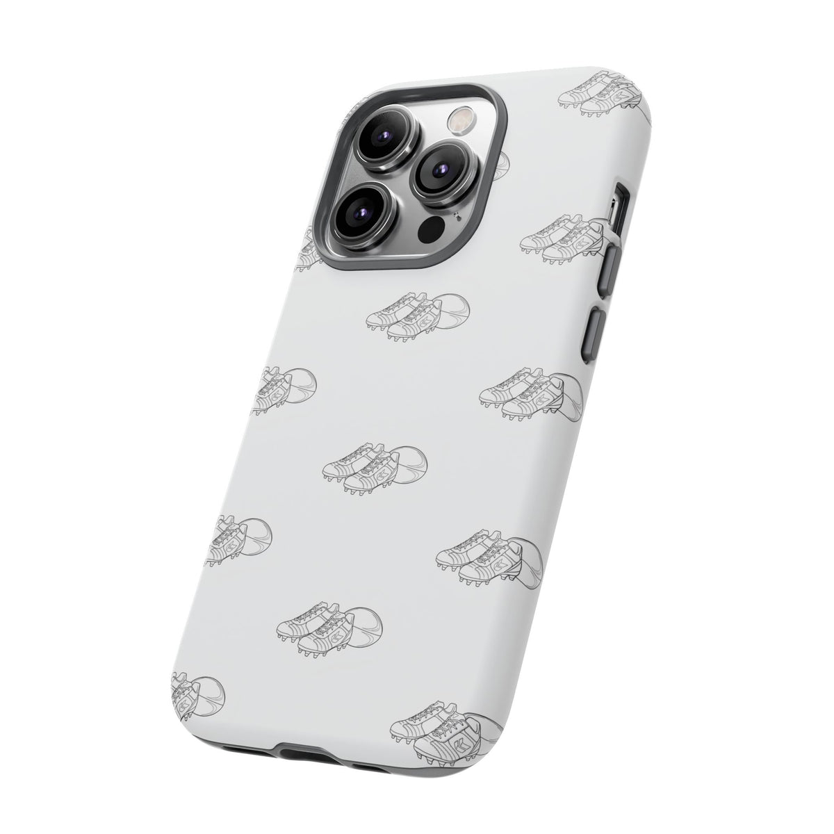 Phone Case Rugby Boots & Ball Repeat Pattern Tough Cases