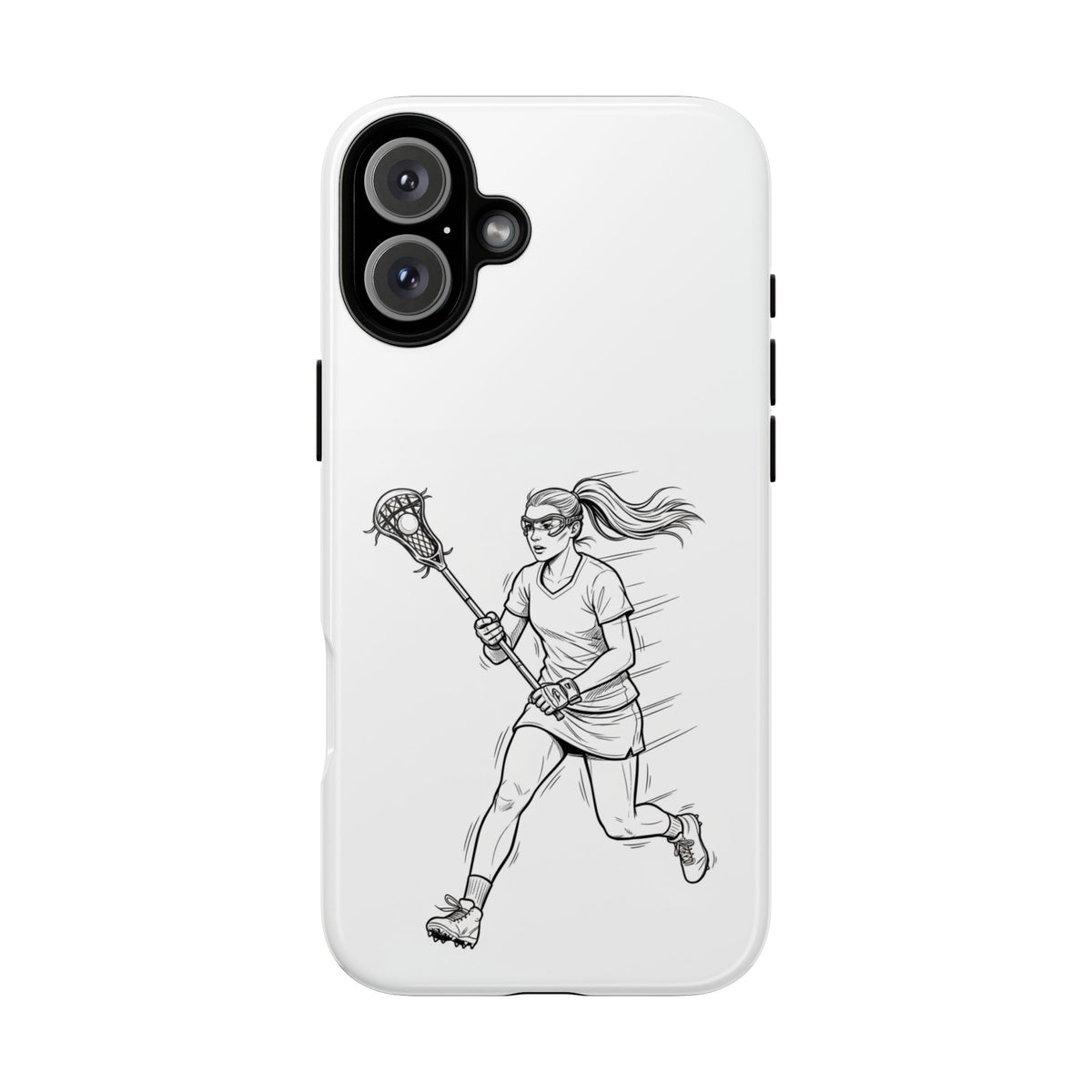 Phone Case, Lacrosse Player Sketch, Tough Case