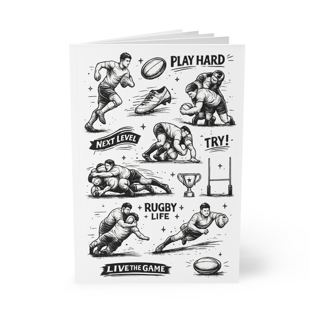 Notebook, Rugby Images design, A5, Softcover