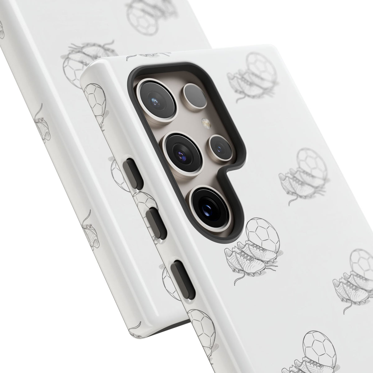 Phone Case, Football Boots & Ball Pattern, Tough Cases — Sports Phone Case