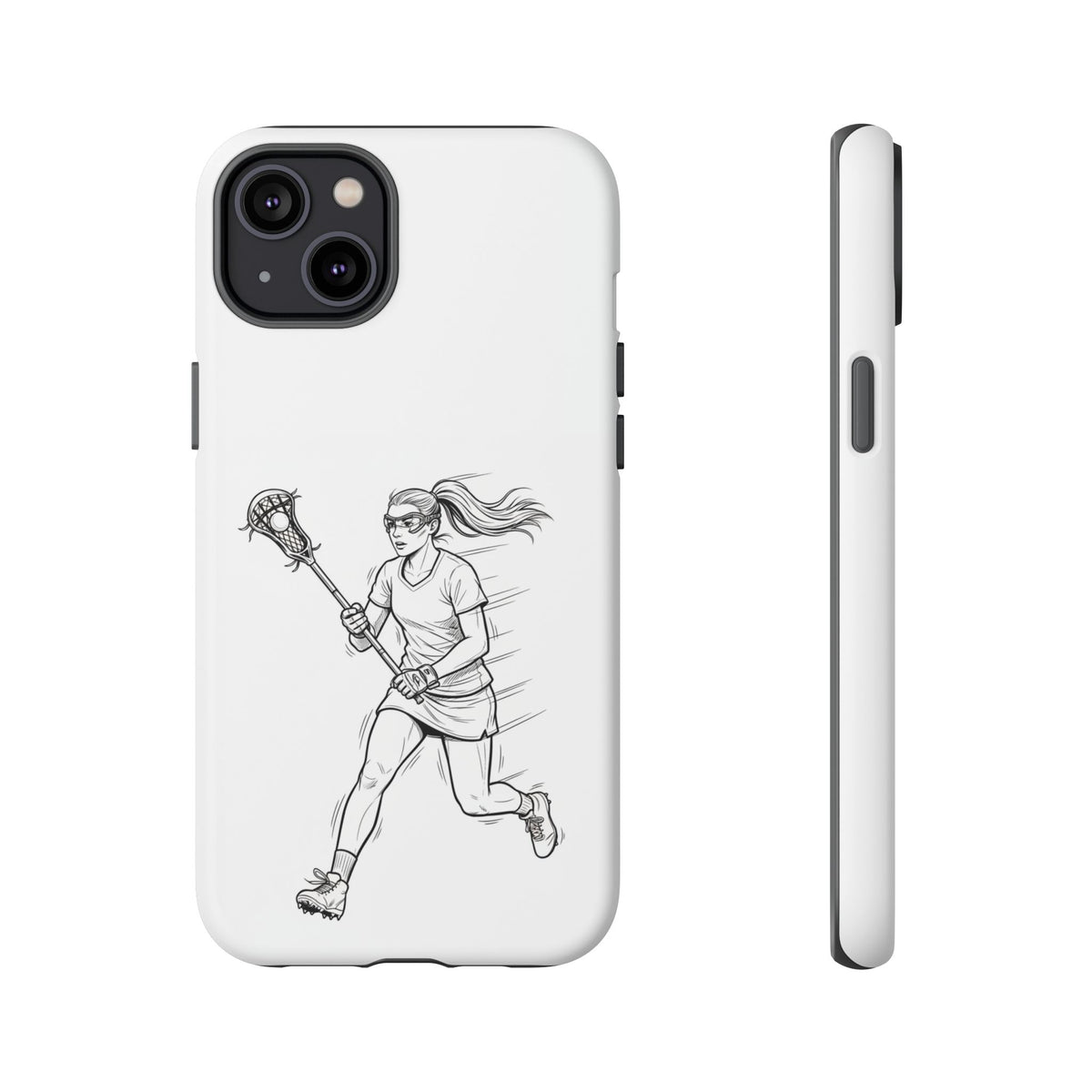 Phone Case, Lacrosse Player Sketch, Tough Case
