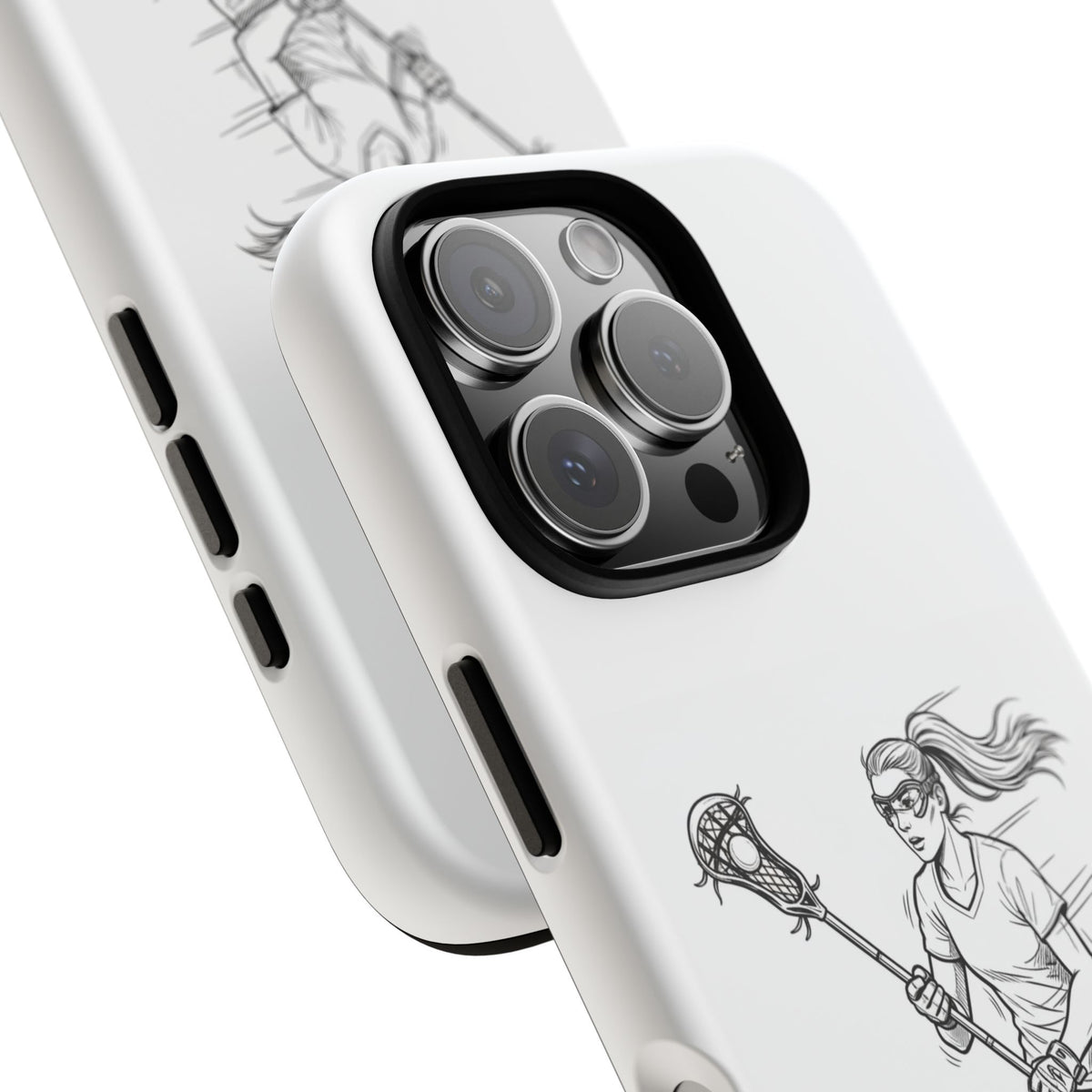 Phone Case, Lacrosse Player Sketch, Tough Case