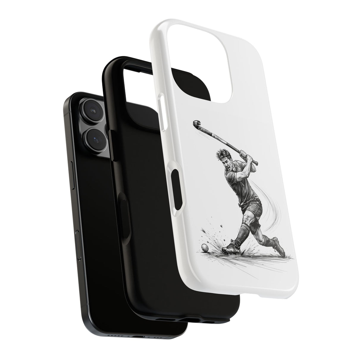 Phone case, Male Hockey Player Tomahawk Sketch,  Tough case