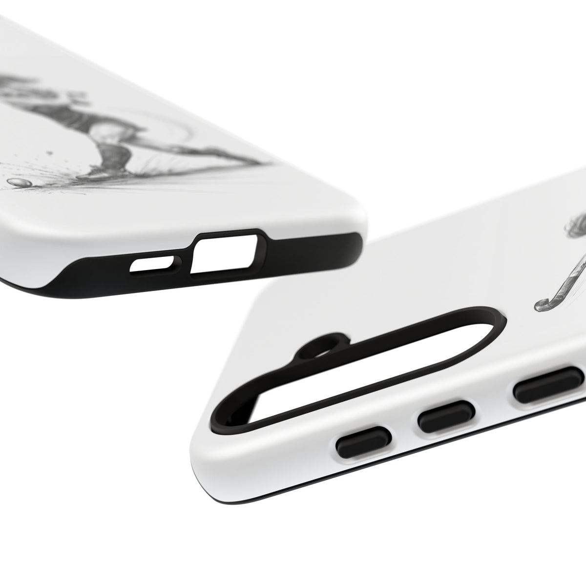 Phone Case, Hockey, Female Player "Tomahawk" shot design, Tough Case