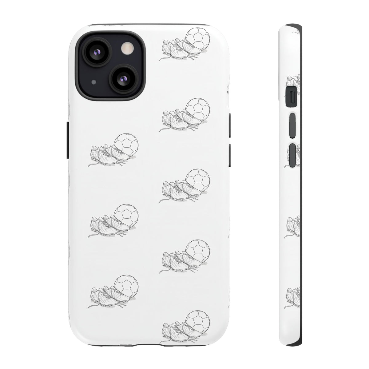 Phone Case, Football Boots & Ball Pattern, Tough Cases — Sports Phone Case