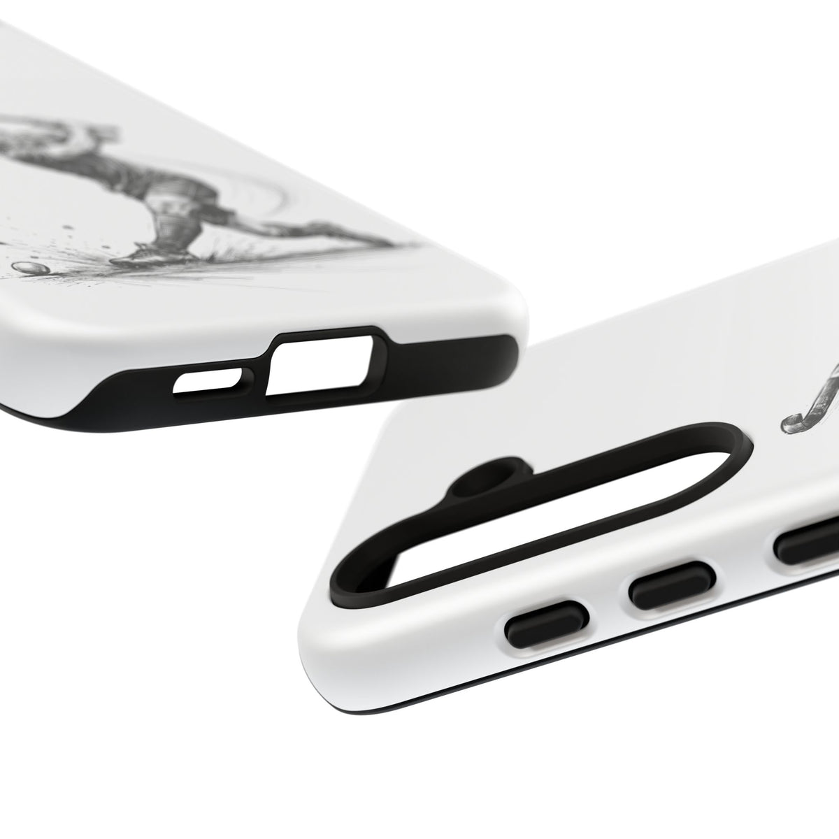 Phone case, Male Hockey Player Tomahawk Sketch,  Tough case