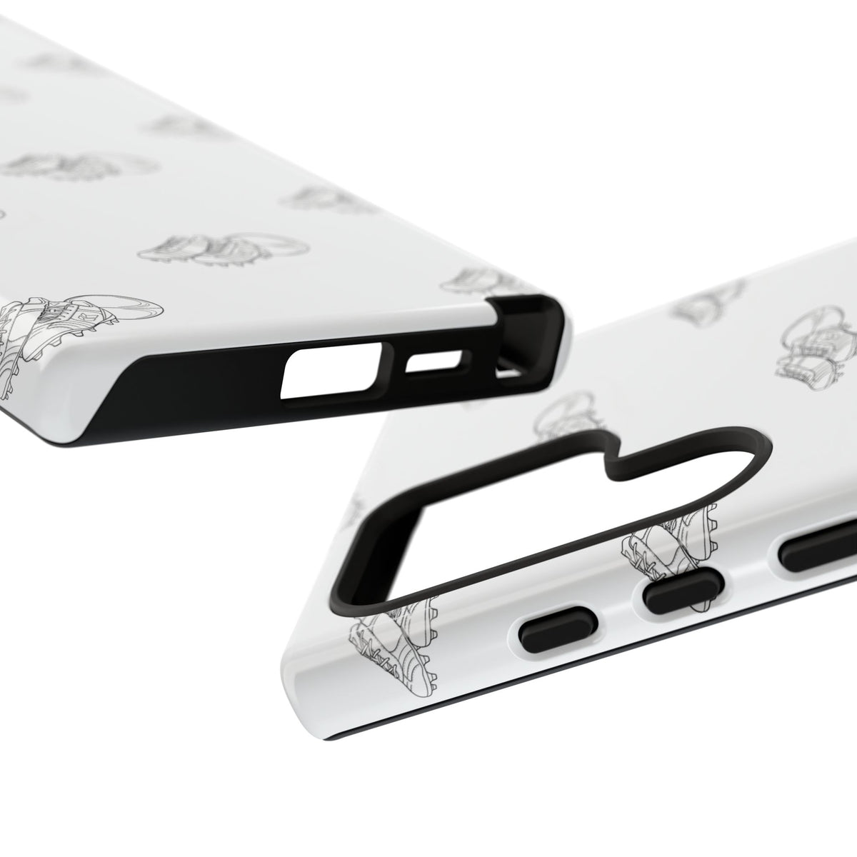 Phone Case Rugby Boots & Ball Repeat Pattern Tough Cases