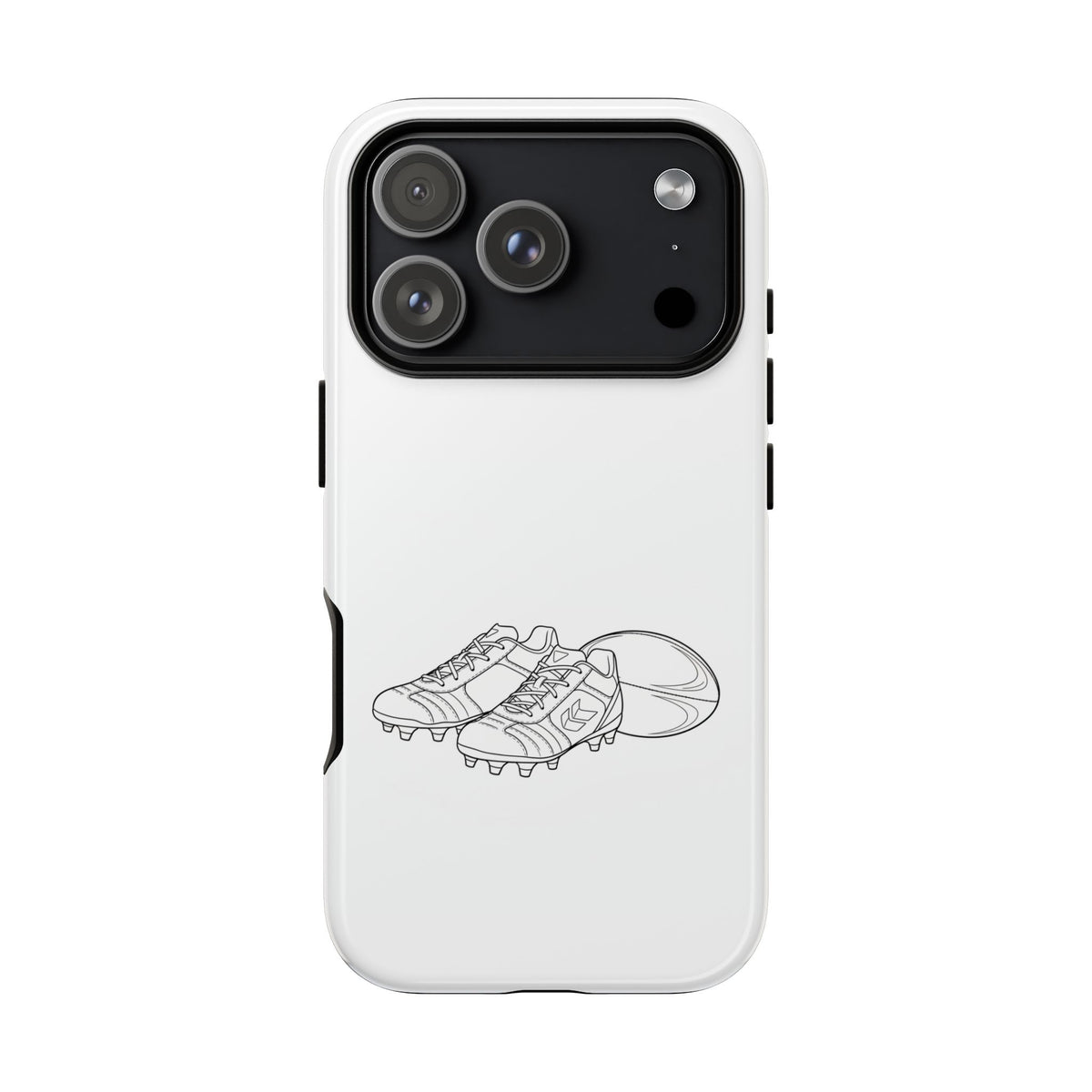 Phone Case, Rugby Ball & Boots Sketch, Tough Case