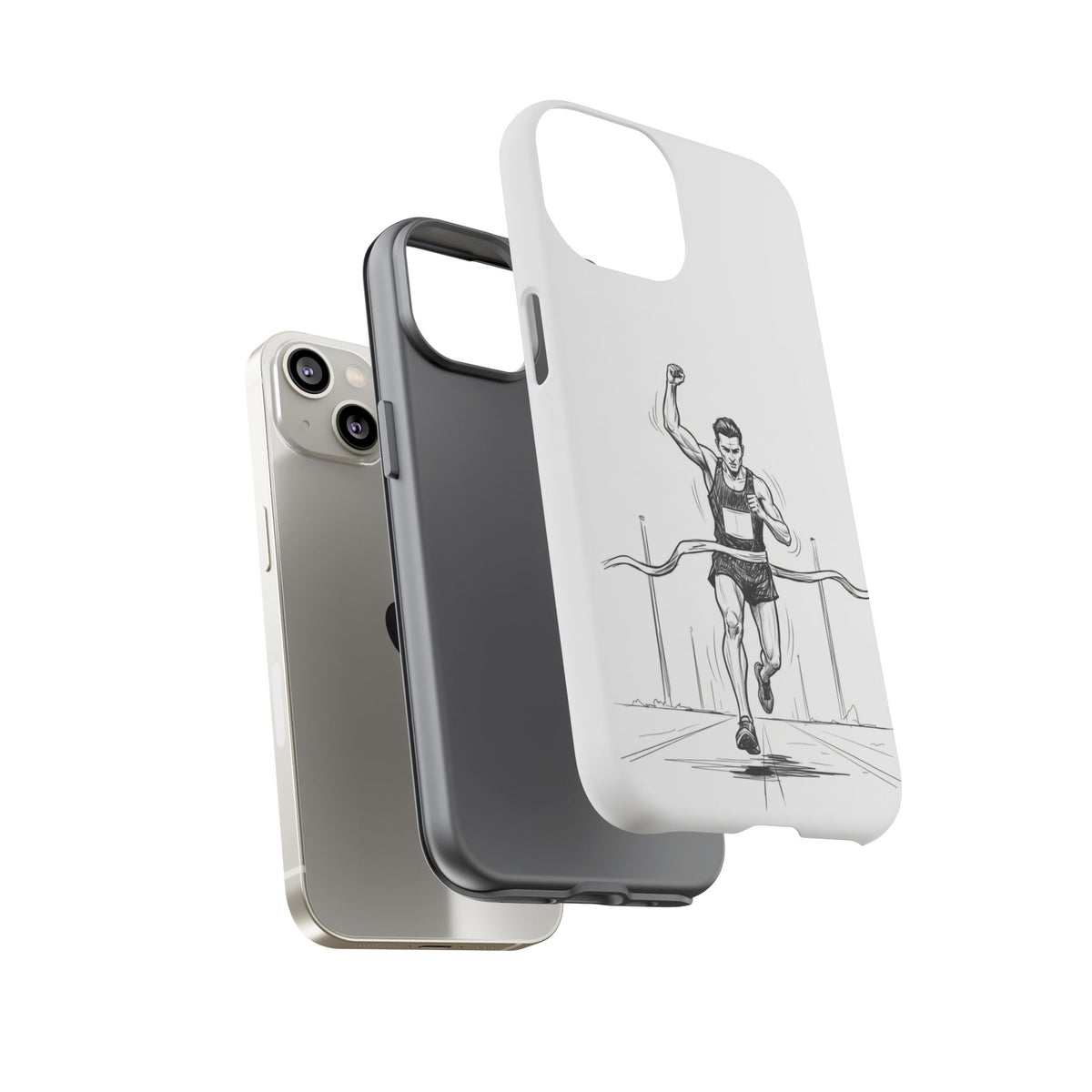 Phone Case, Running, finish line design, Tough Case