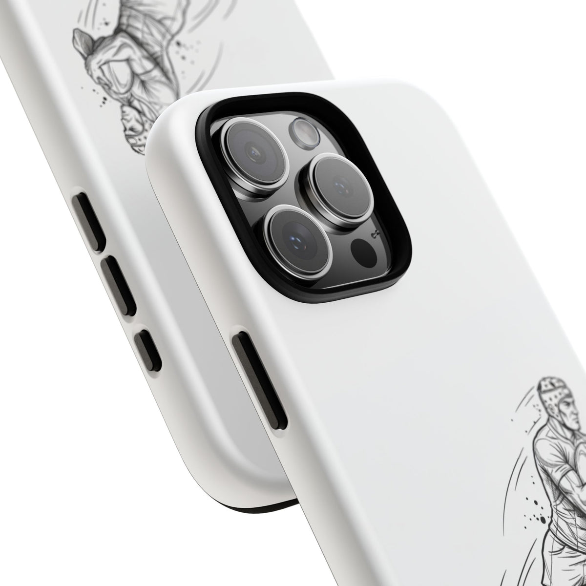 Phone Case, Rugby Try Swan Dive Minimalist Sketch design, Tough Case