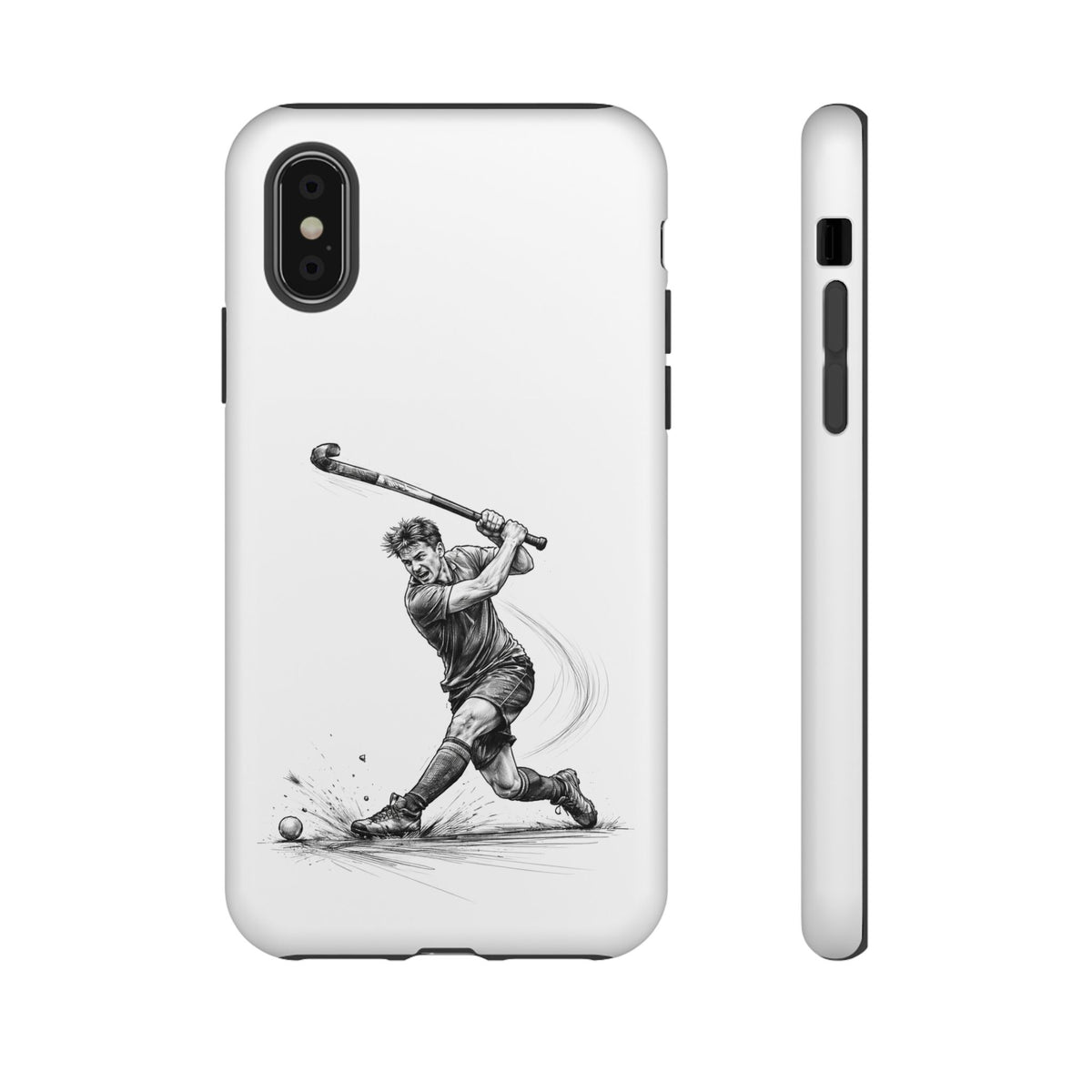 Phone case, Male Hockey Player Tomahawk Sketch,  Tough case
