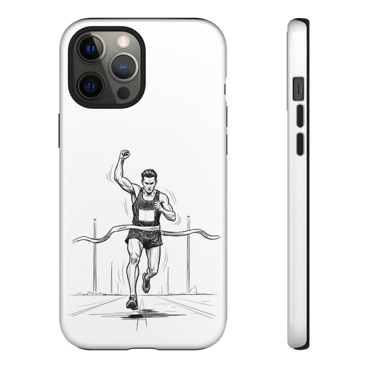 Phone Case, Running, finish line design, Tough Case