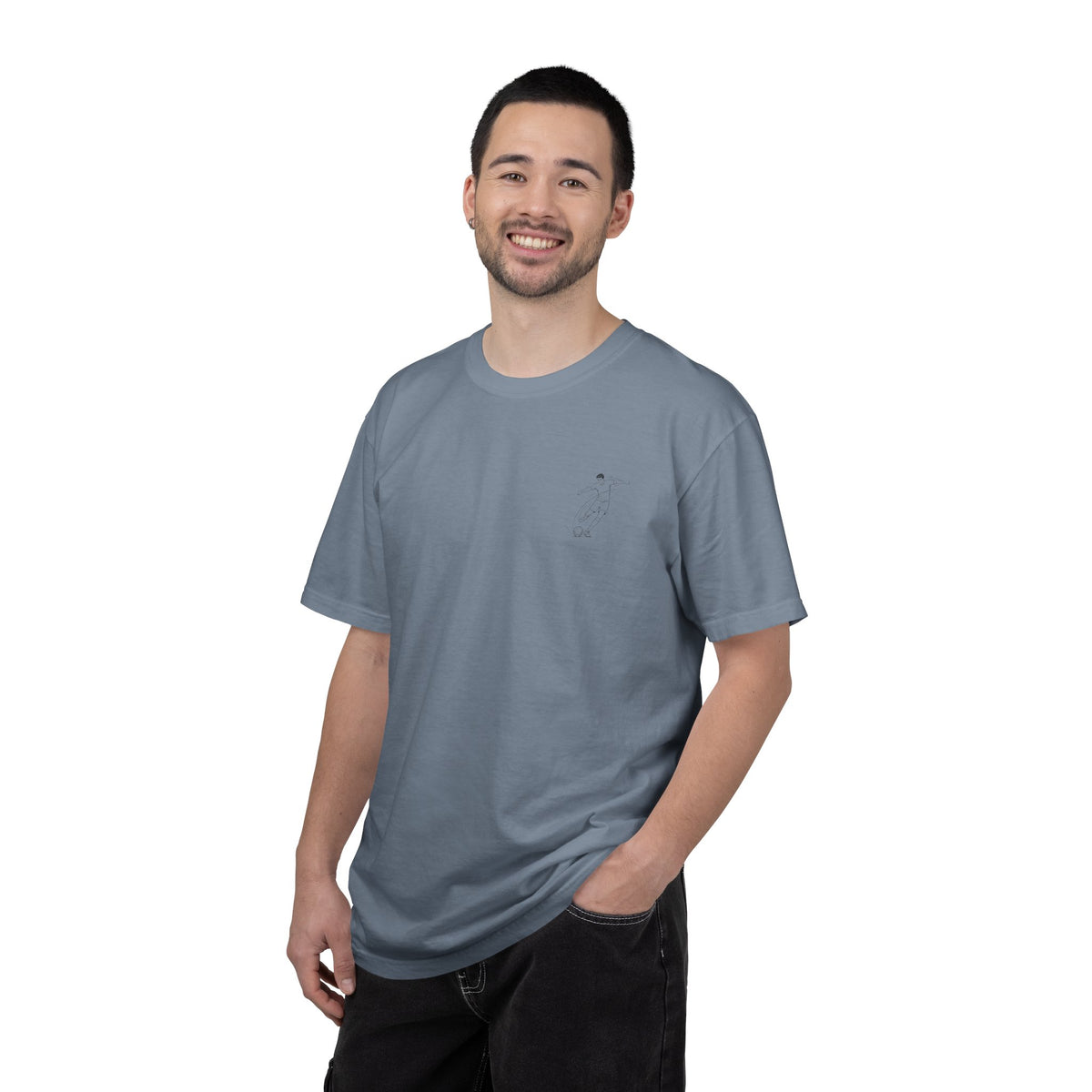T-Shirt, Football Free Kick Striker Minimalist Sketch design, Cotton, Various Colours