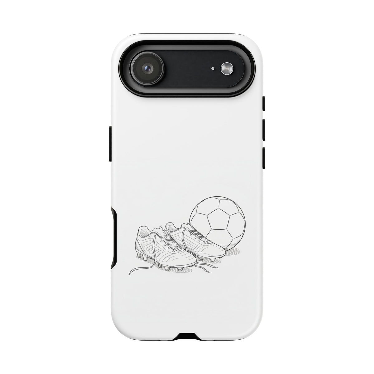 Phone Case, Football Boots & Ball Sketch , Tough Case