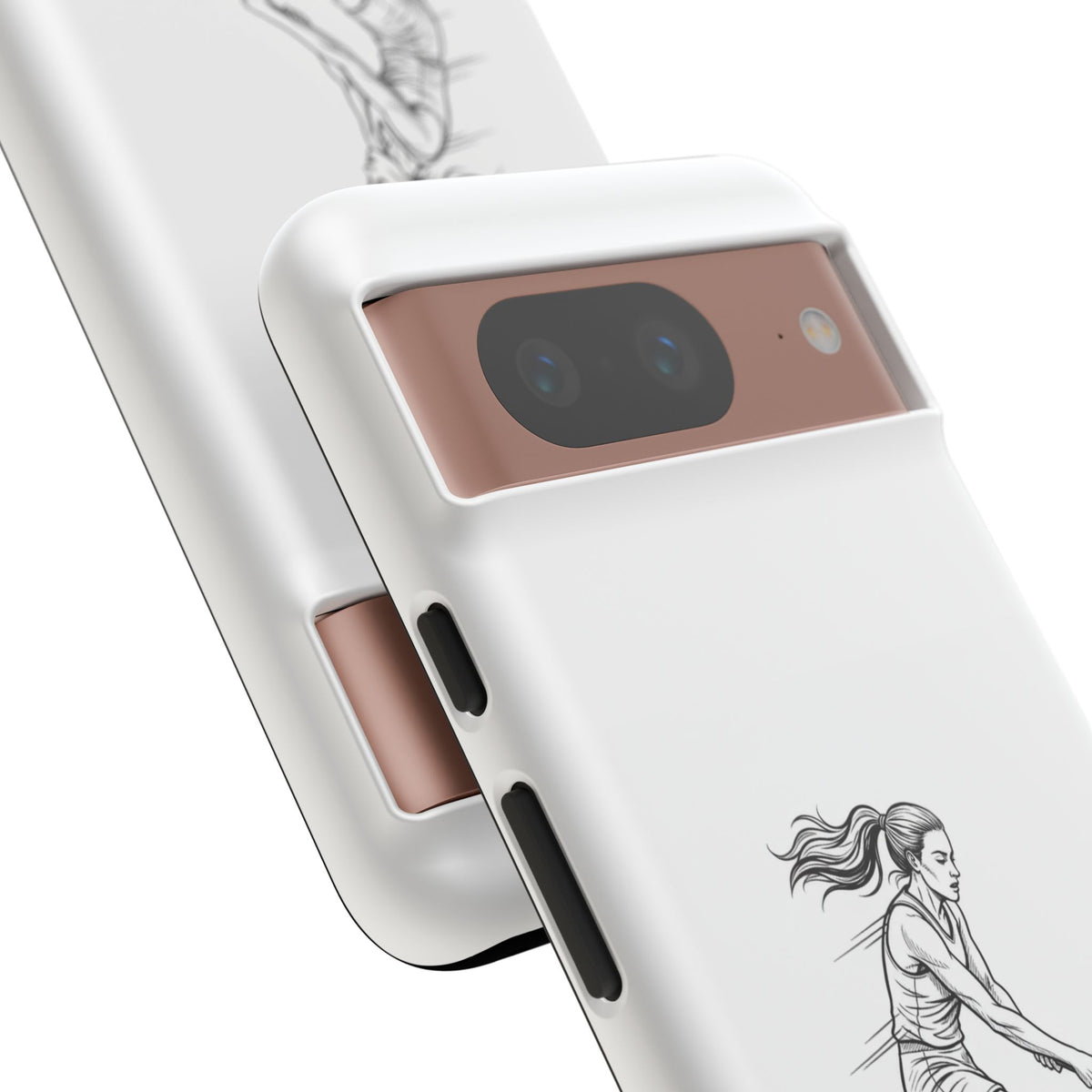 Phone Case, Hockey, Female  Player Minimalist sketch design, Tough Case
