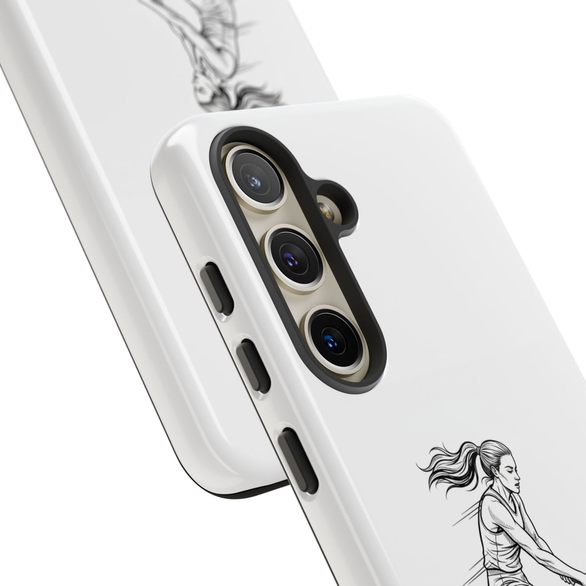 Phone Case, Hockey, Female  Player Minimalist sketch design, Tough Case