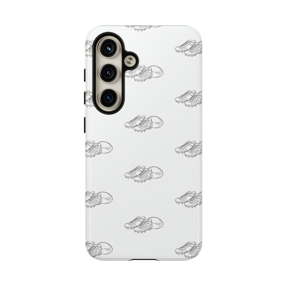 Phone Case Rugby Boots & Ball Repeat Pattern Tough Cases