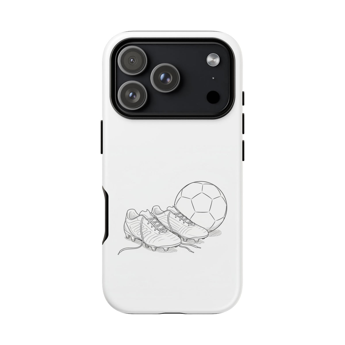 Phone Case, Football Boots & Ball Sketch , Tough Case