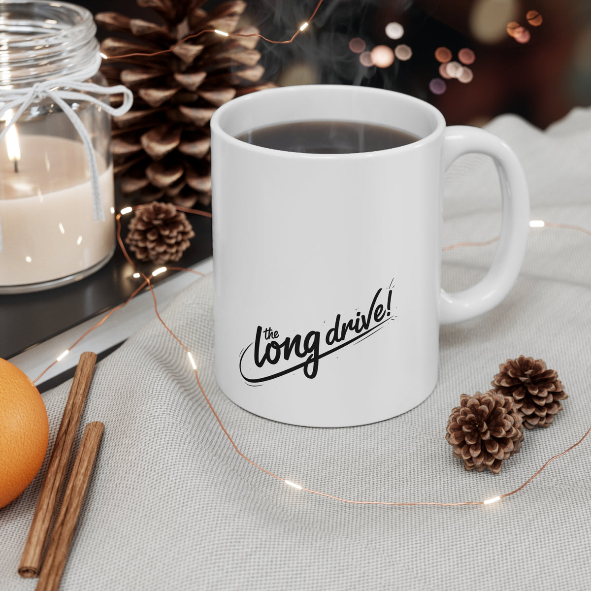 Golf Coffee Mug — Female Golfer Long Drive Design, Ceramic, 325ml / 11oz or 440ml / 15oz