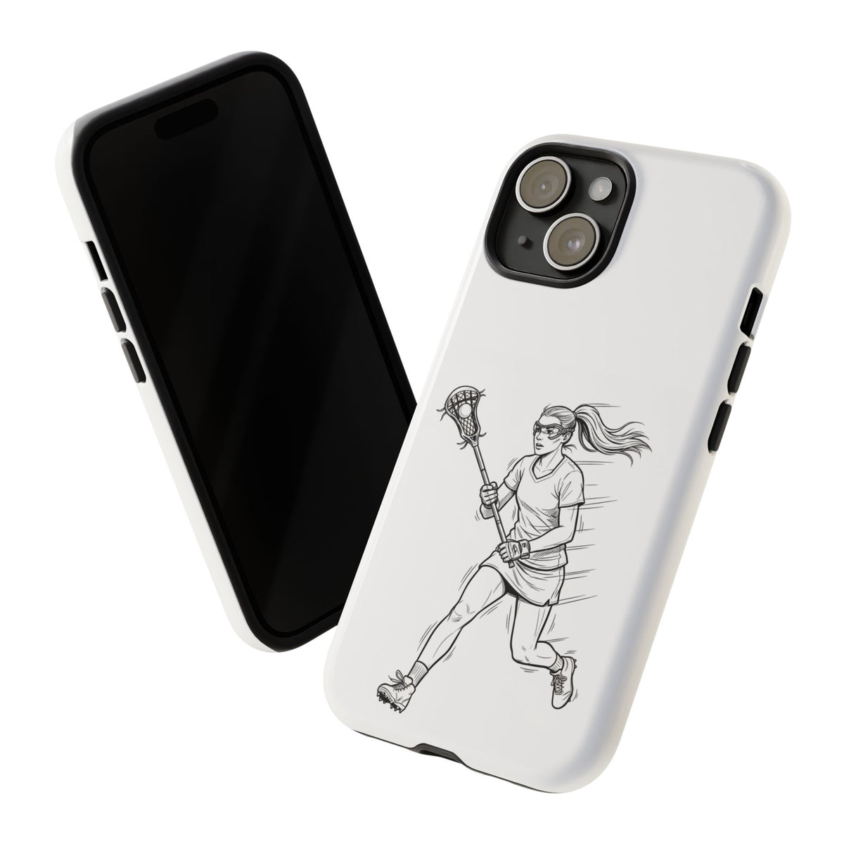 Phone Case, Lacrosse Player Sketch, Tough Case