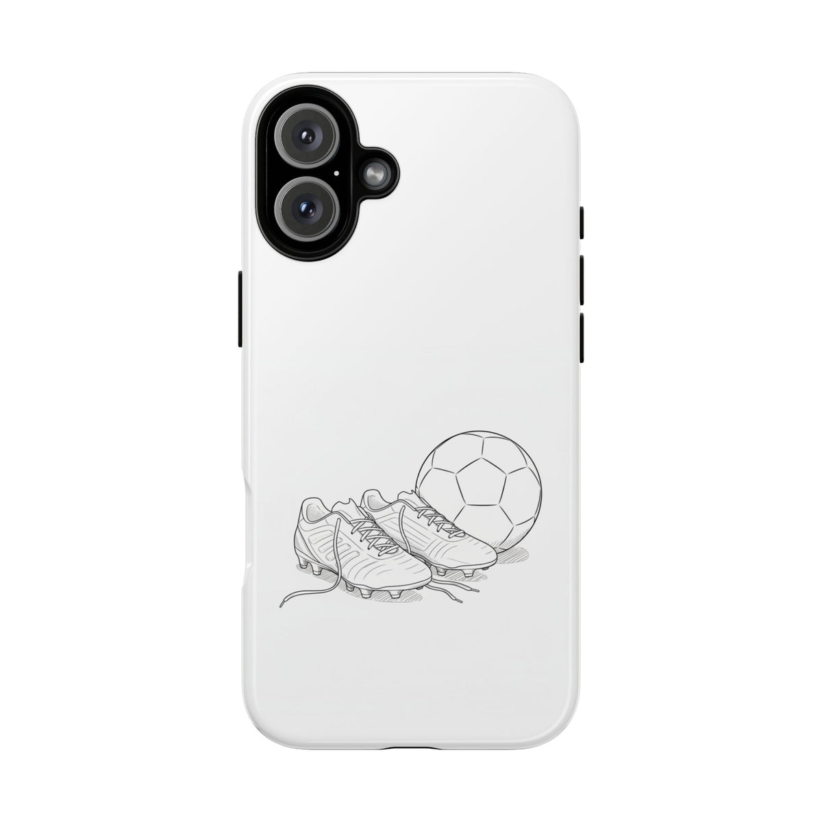 Phone Case, Football Boots & Ball Sketch , Tough Case