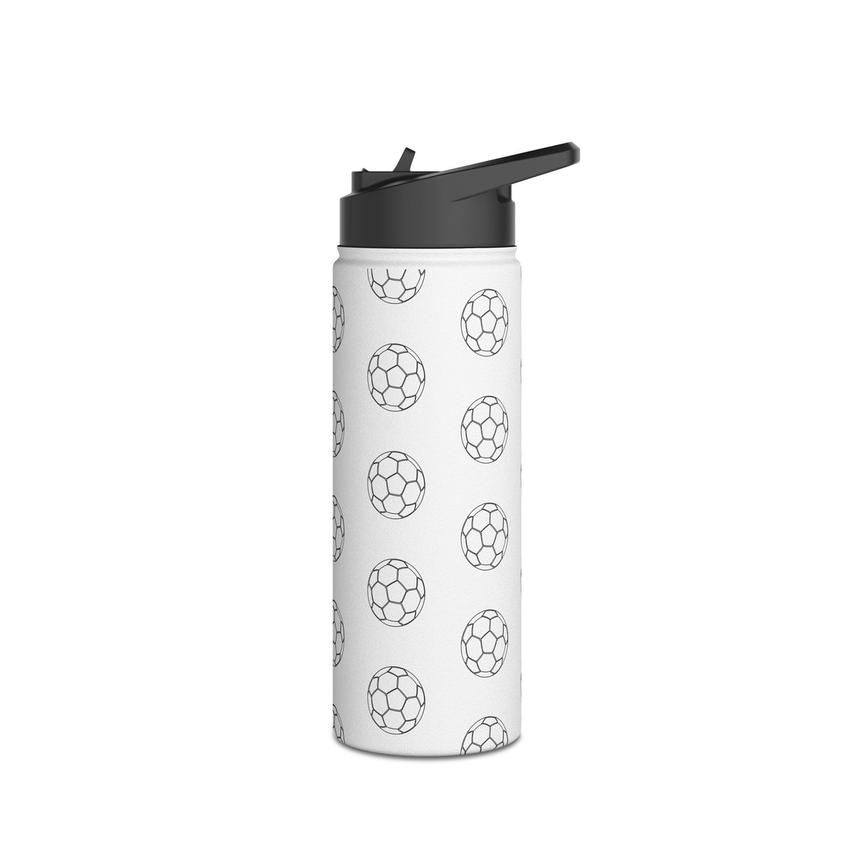 Water Bottle, Football repeat pattern design, Stainless Steel